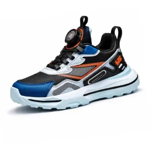Zapatilla caparela niños Azul Negro Naranja F-0030