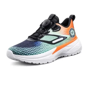 Zapatilla caparela niños Negro Naranja F-0031